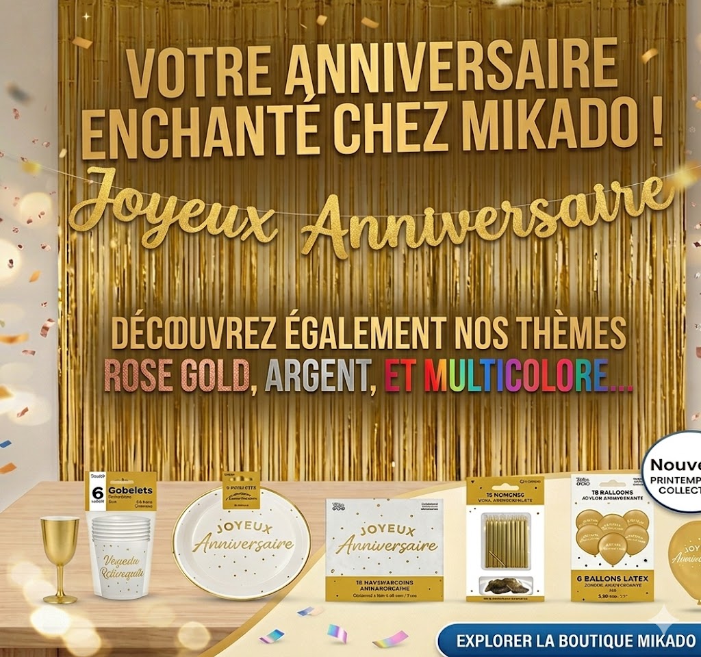 Thèmes Or/Argent/Rose gold/Multicolore...