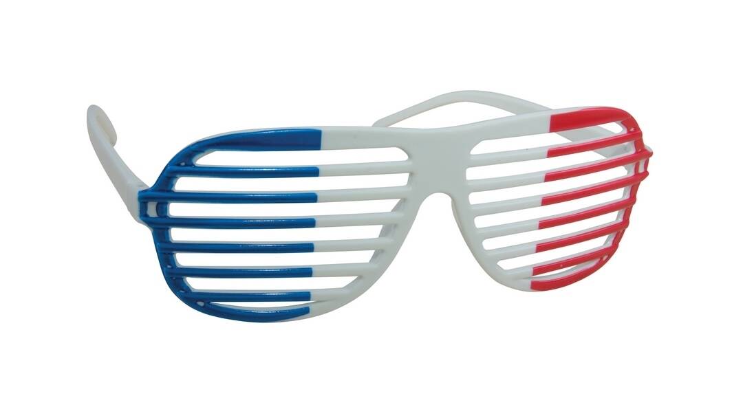Lunettes à barreaux - bleu, blanc, rouge