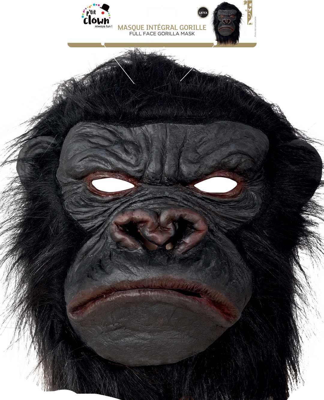 Gorilla-Vollmaske – Erwachsene