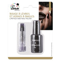 Nagellack und Lippenstift – schwarz