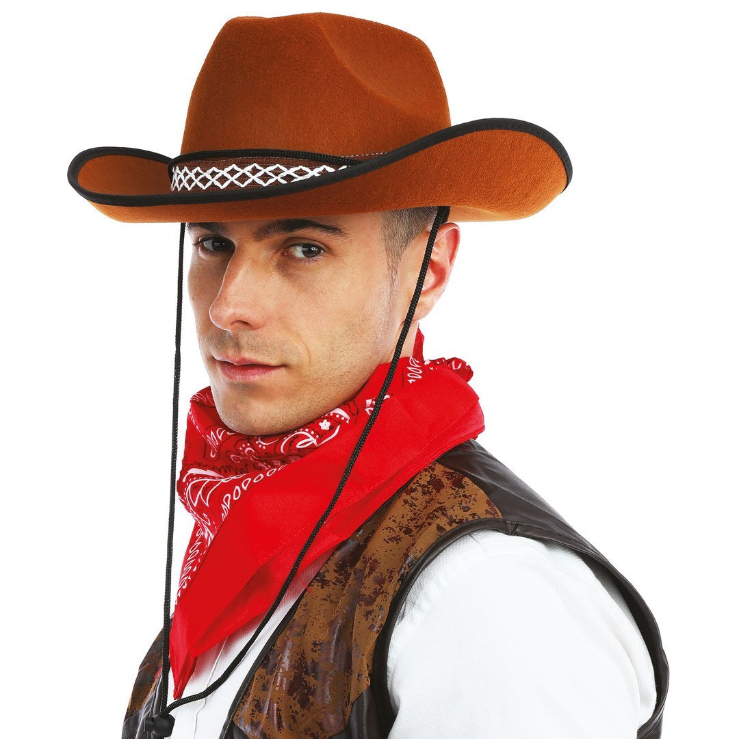 Cowboyhut Filz - braun - Erwachsene
