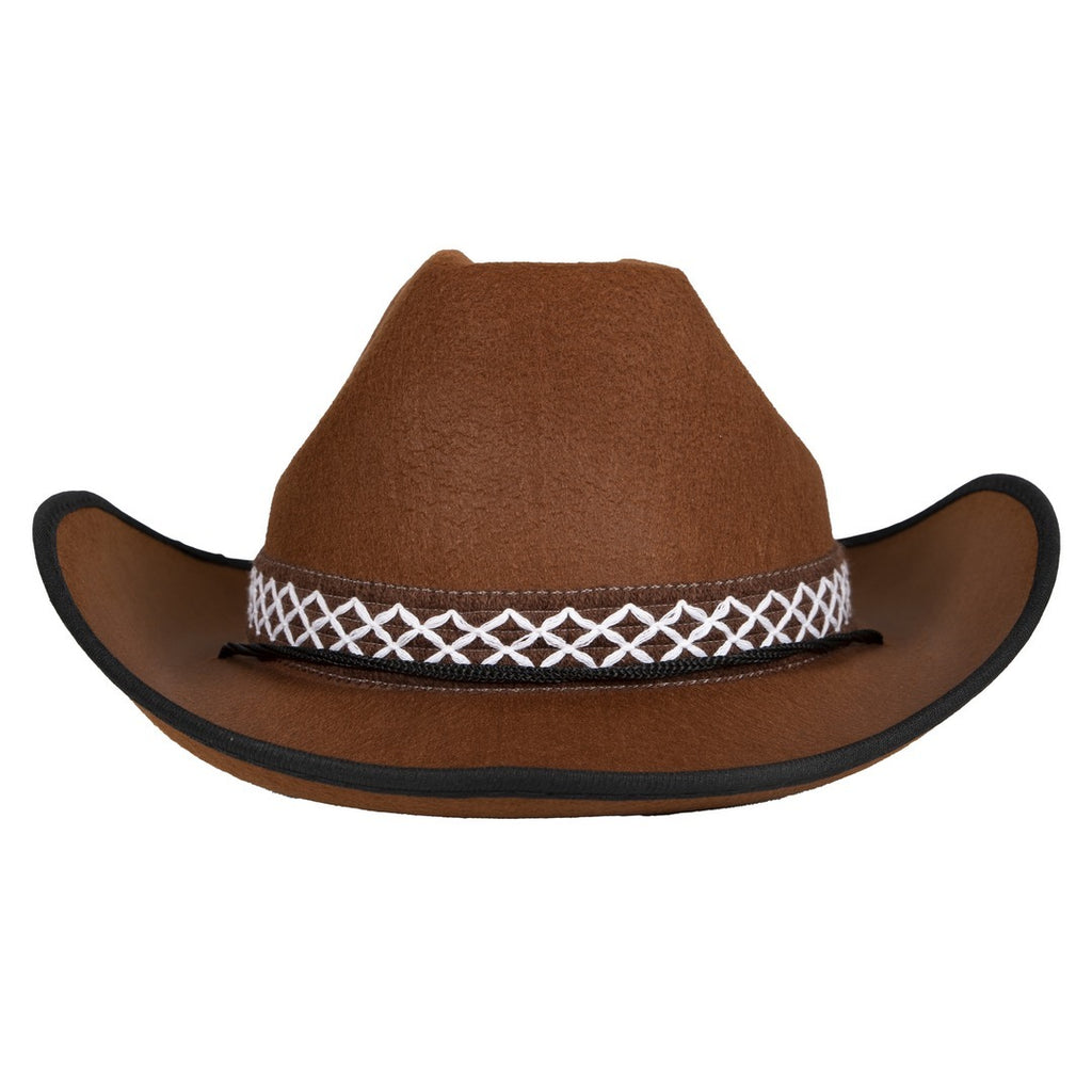 Chapeau feutre cowboy - marron - adulte