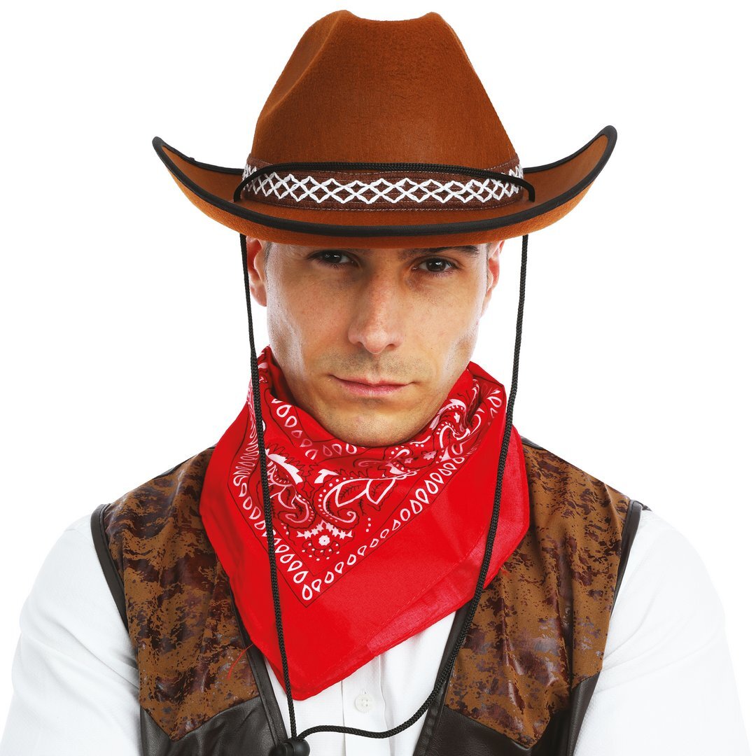 Cowboyhut Filz - braun - Erwachsene