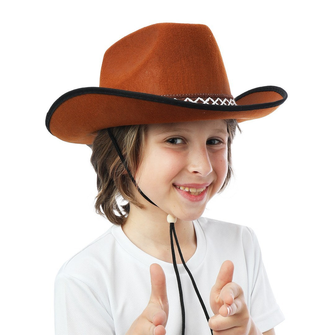 Banditenhut aus Filz – schwarz – Kinder