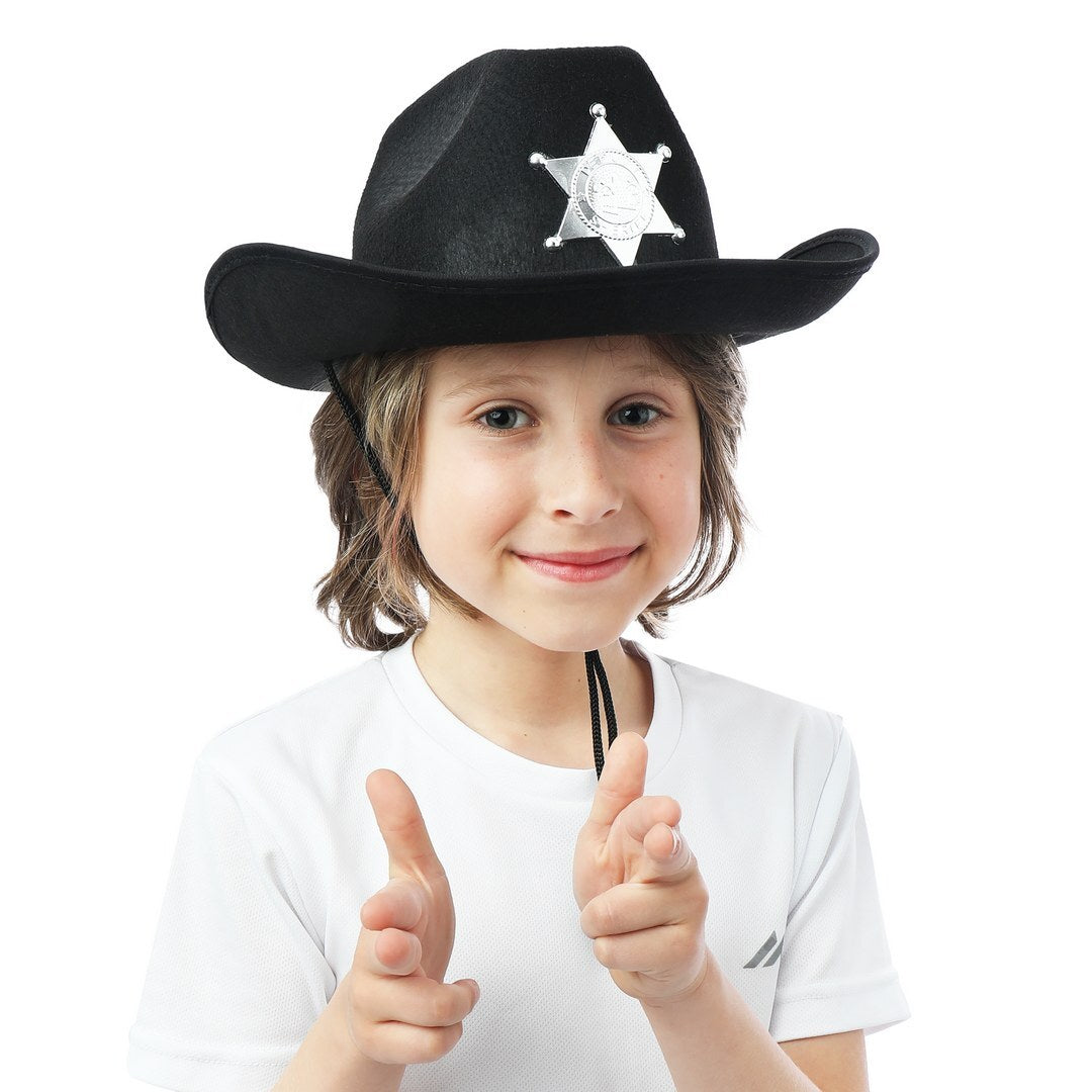 Filzhut Sheriff - schwarz - Kind