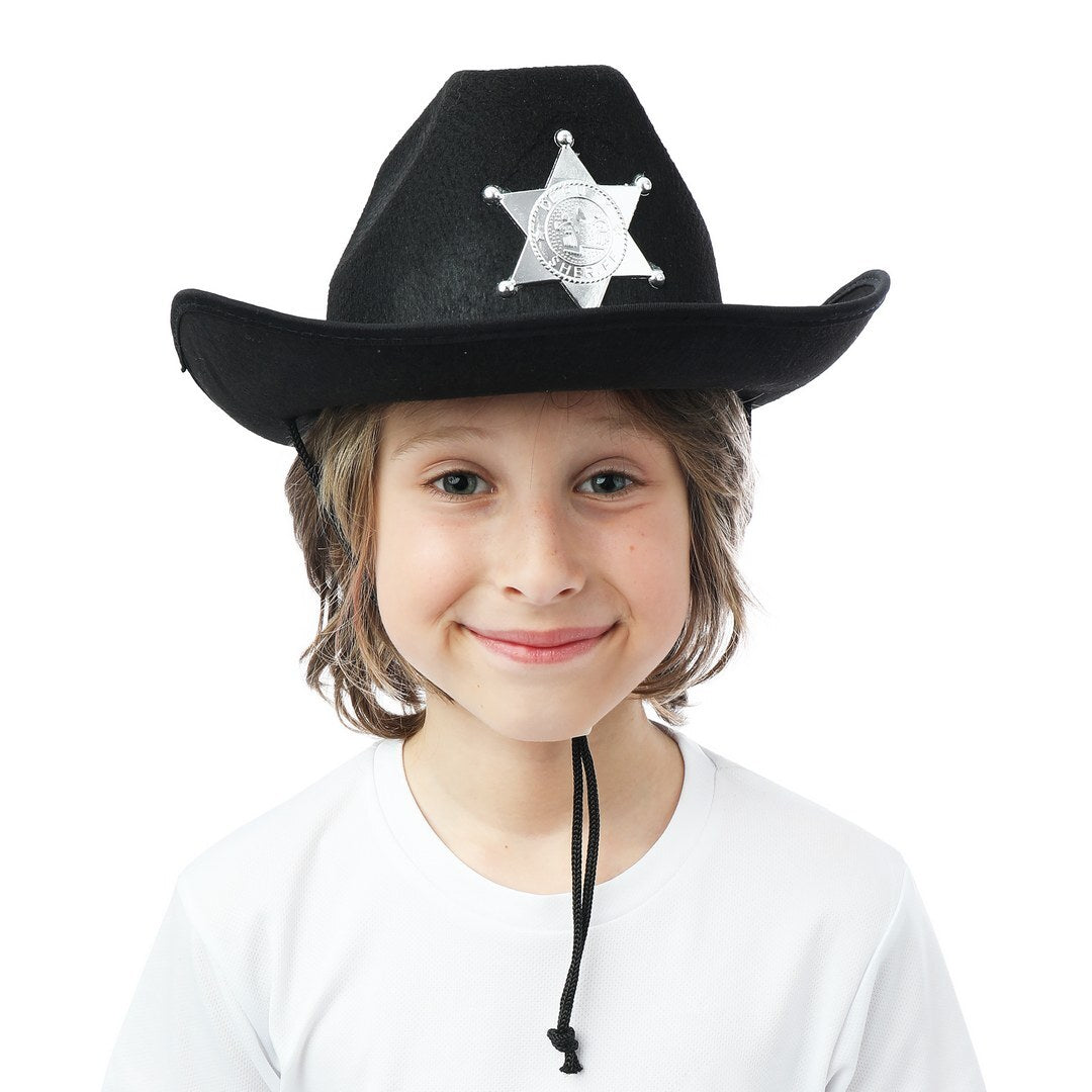 Filzhut Sheriff - schwarz - Kind