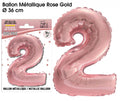 Folienballons Roségold Zahl 2