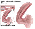 Ballons métalliques Rose Gold Chiffre 6