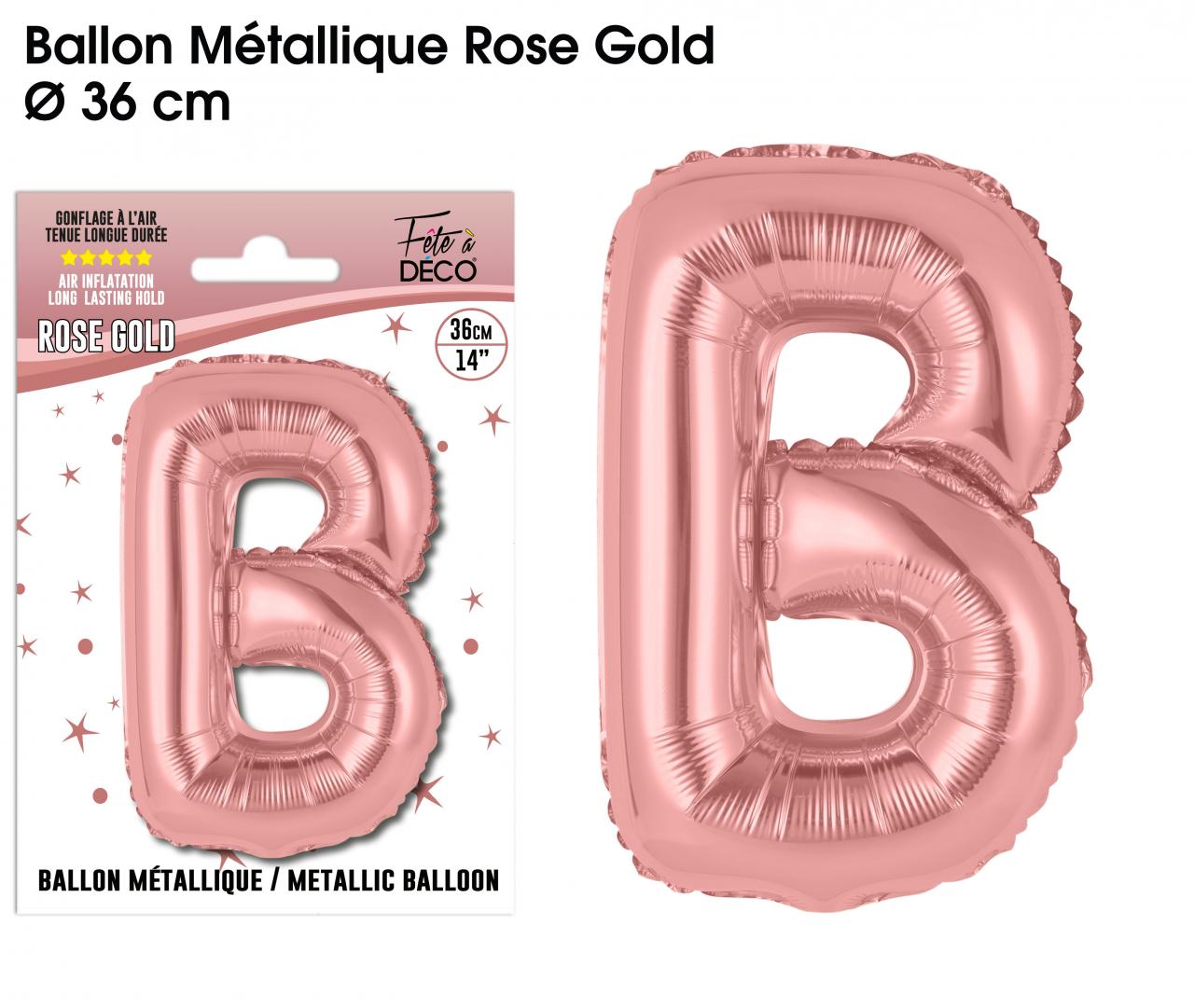 Folienballon Roségold Buchstabe B