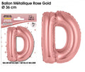 Metallic Rose Gold Ballon Buchstaben D