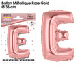 Ballon métallique Rose Gold Lettres E