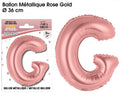 Folienballon Roségold Buchstaben G