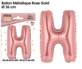 Ballon Metallic Roségold Buchstaben H