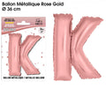 Ballon métallique Rose Gold Lettres K