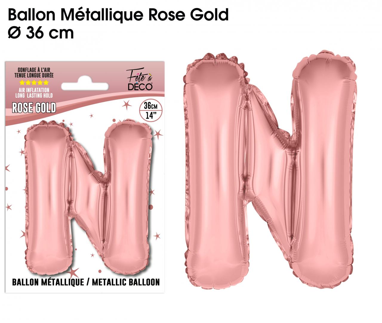 Folienballon Roségold Buchstaben N