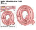 Rosegoldfarbener Ballon, Buchstaben Q