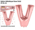Ballon métallique Rose Gold Lettres V