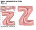 Rosegoldfarbener Ballon, Buchstaben Z