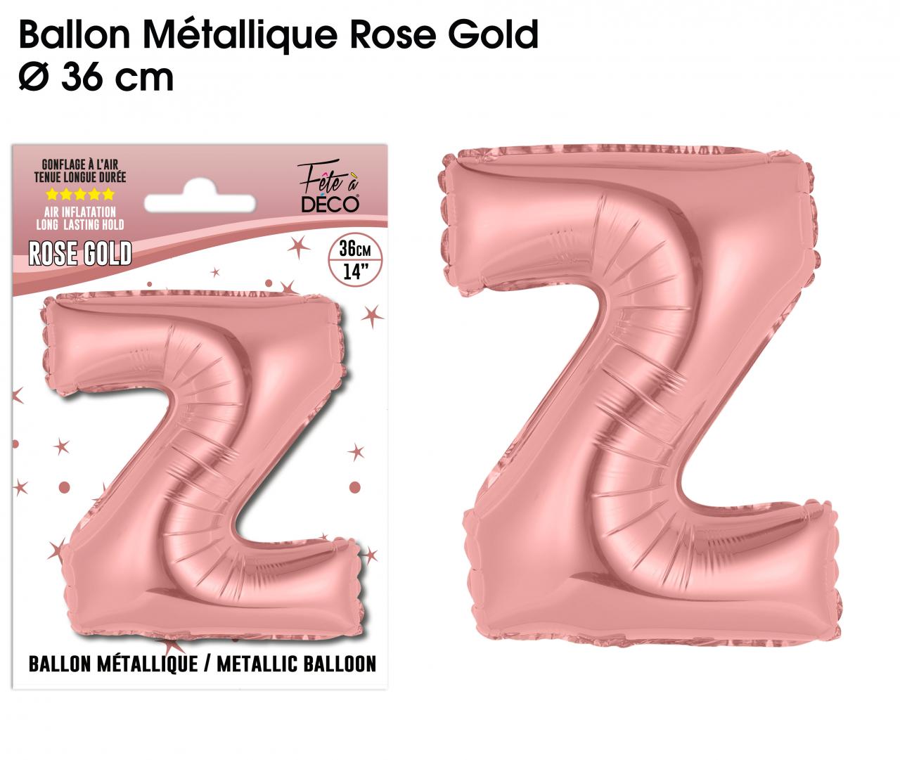 Rosegoldfarbener Ballon, Buchstaben Z