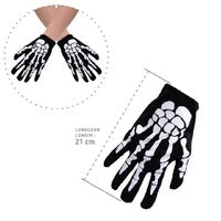 Gants courts squelette - adulte