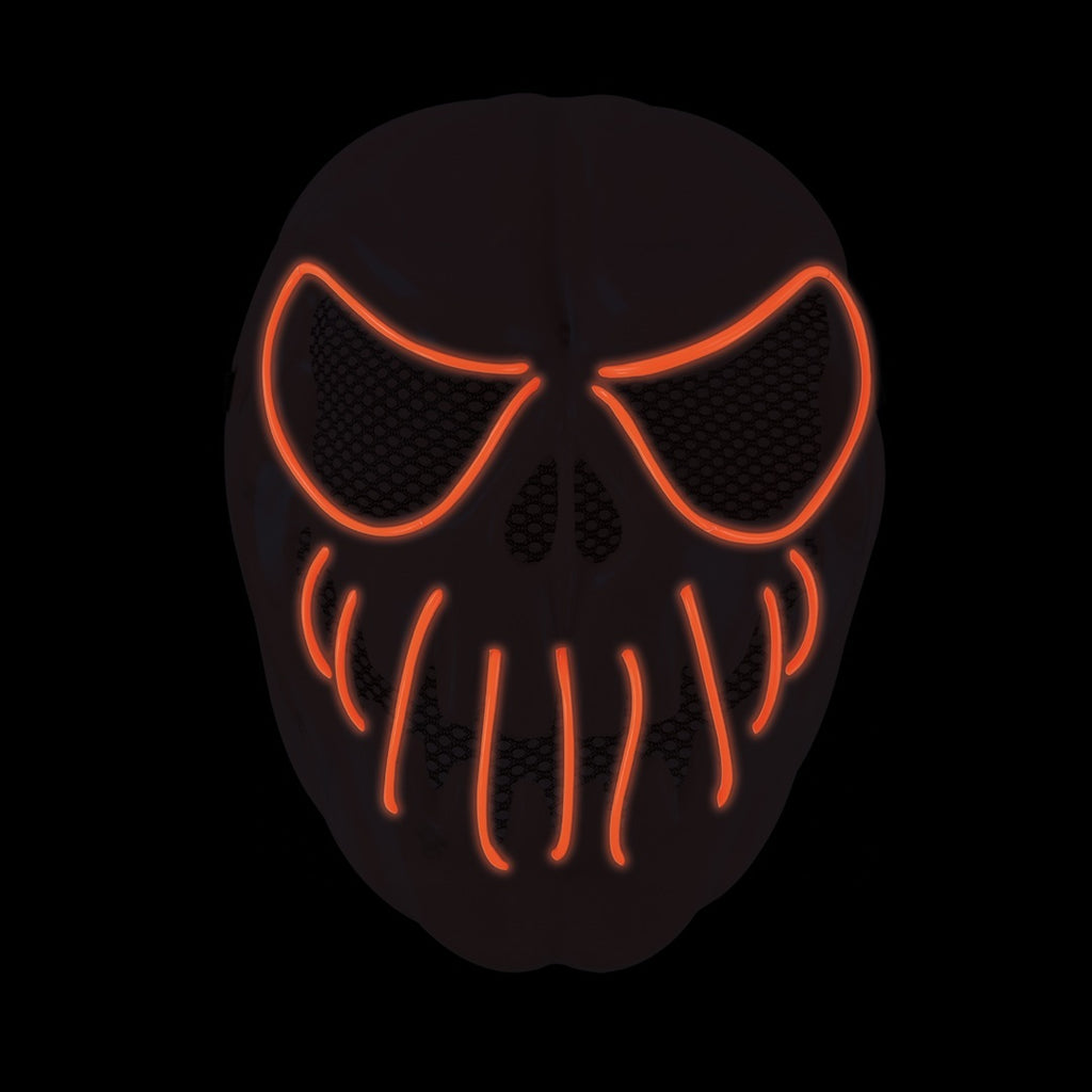 Leuchtende Maske – Erwachsene – Gruseliger Kürbis
