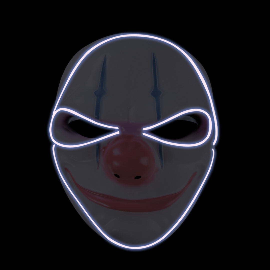 Leuchtende Maske – Erwachsene – gruseliger Clown