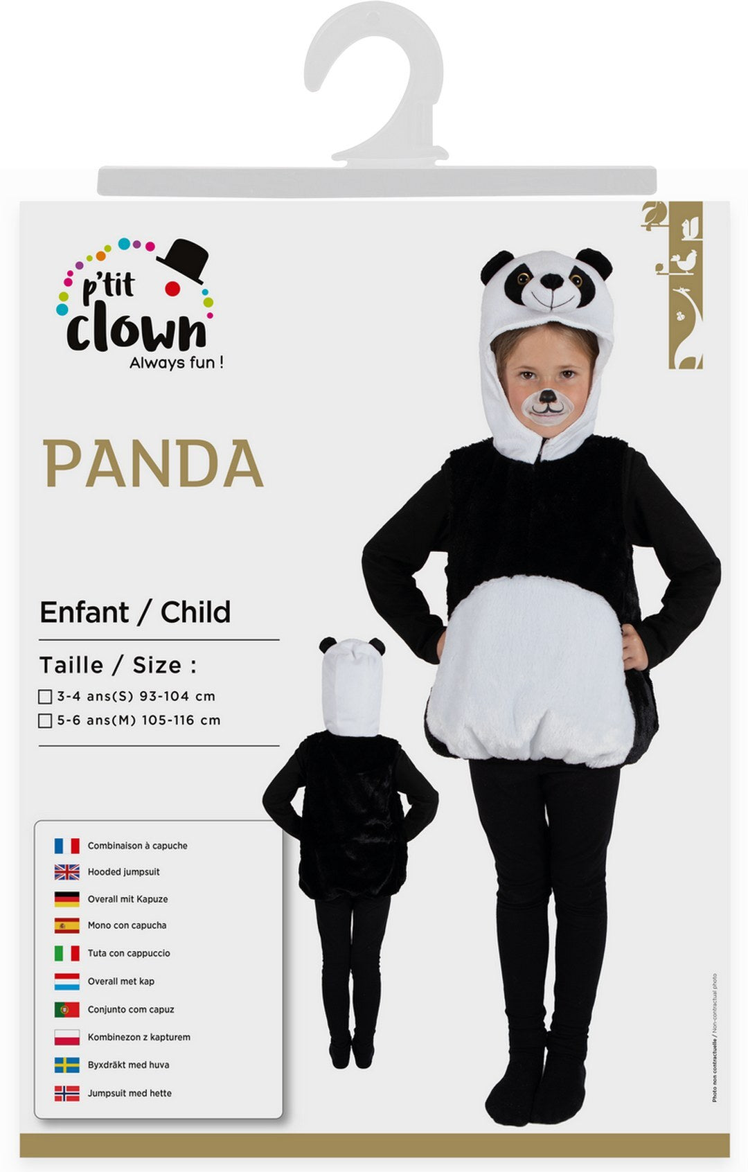 Costume panda - enfant