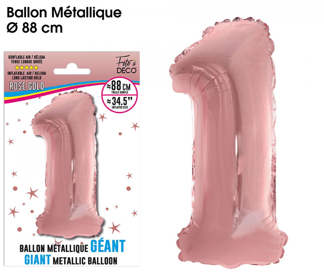 Ballon Géant 88 cm Métallique Rose Gold 1