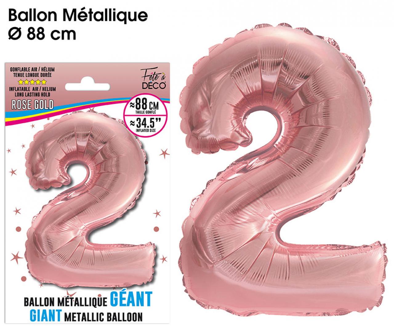 Riesiger Ballon 88 cm Metallic Roségold 2