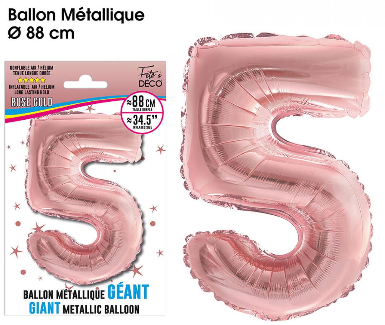 Ballon Géant 88 cm Métallique Rose Gold 5