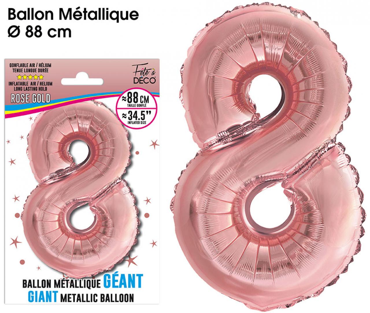 Riesenballon 88 cm Metallic Roségold 8