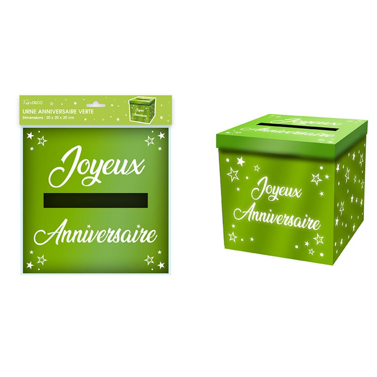 Urnes métallique Anniversaire vert
