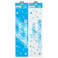 2 Metallische Happy Birthday Banner blau