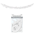 Guirlande Lettres Métalliques 6m Joyeux Anniversaire blanc