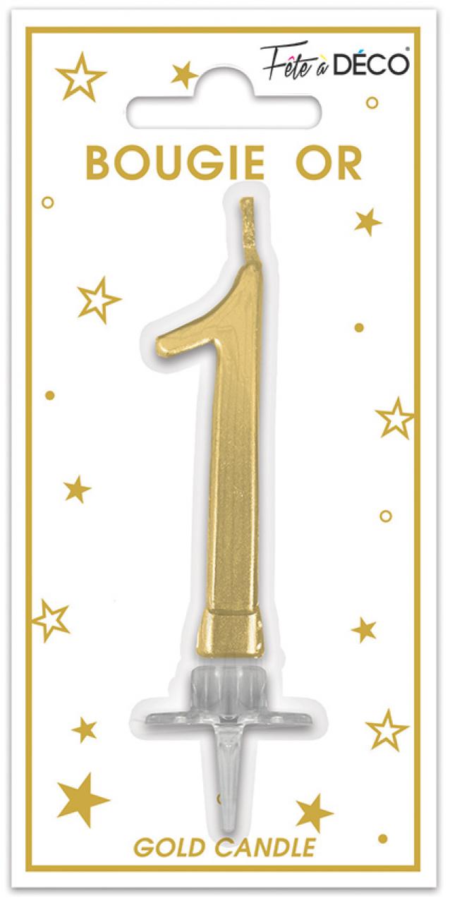 Gold Metallic Kerze 1