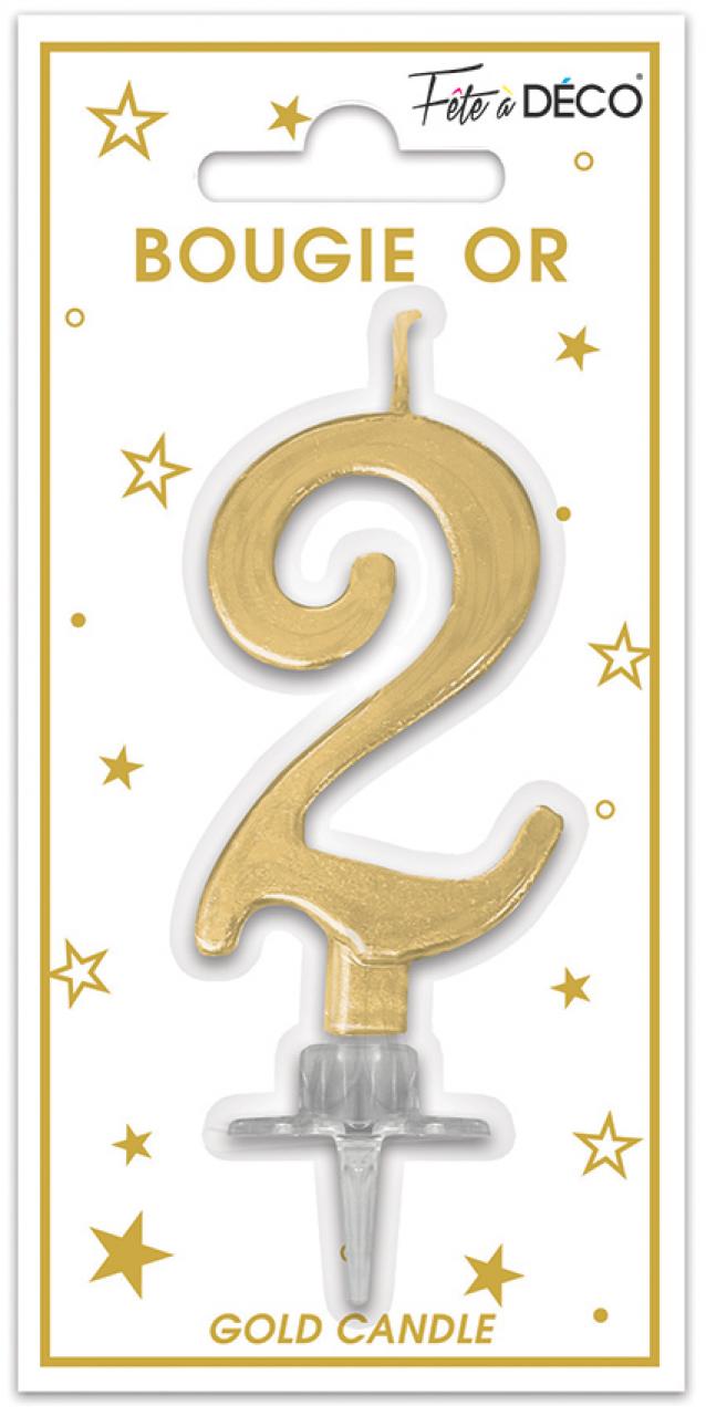 Goldene Metallic-Kerze 2