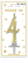 Kerze Metallisch Gold 4
