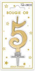 Metallische Kerze Gold 5