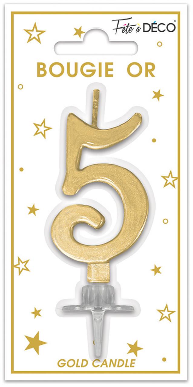 Metallische Kerze Gold 5