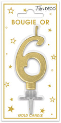 Bougie Métallique Or 6