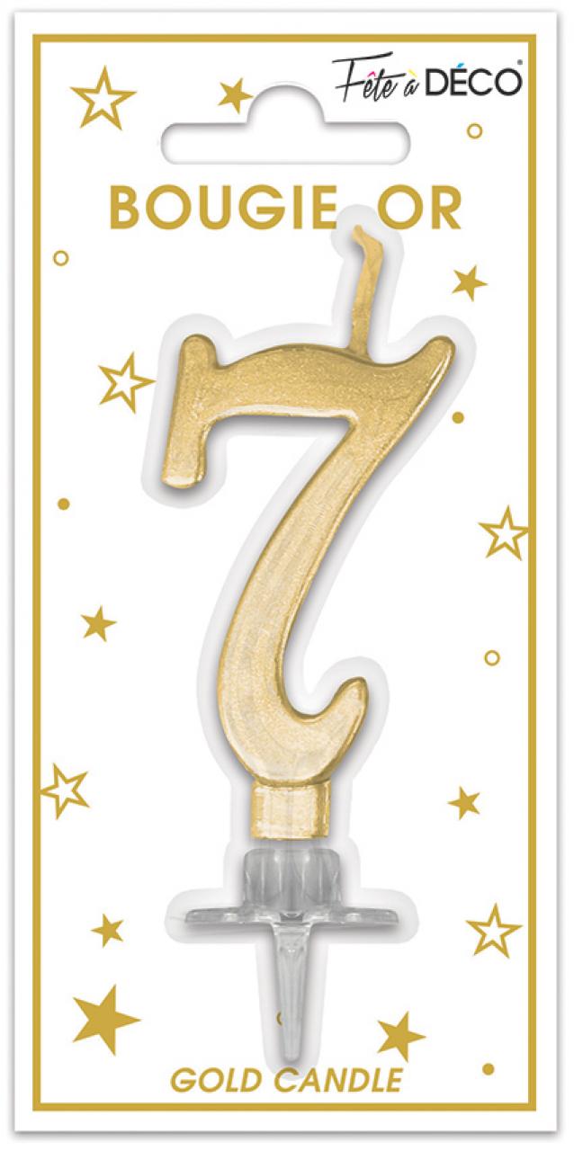 Metallic Gold Kerze 7