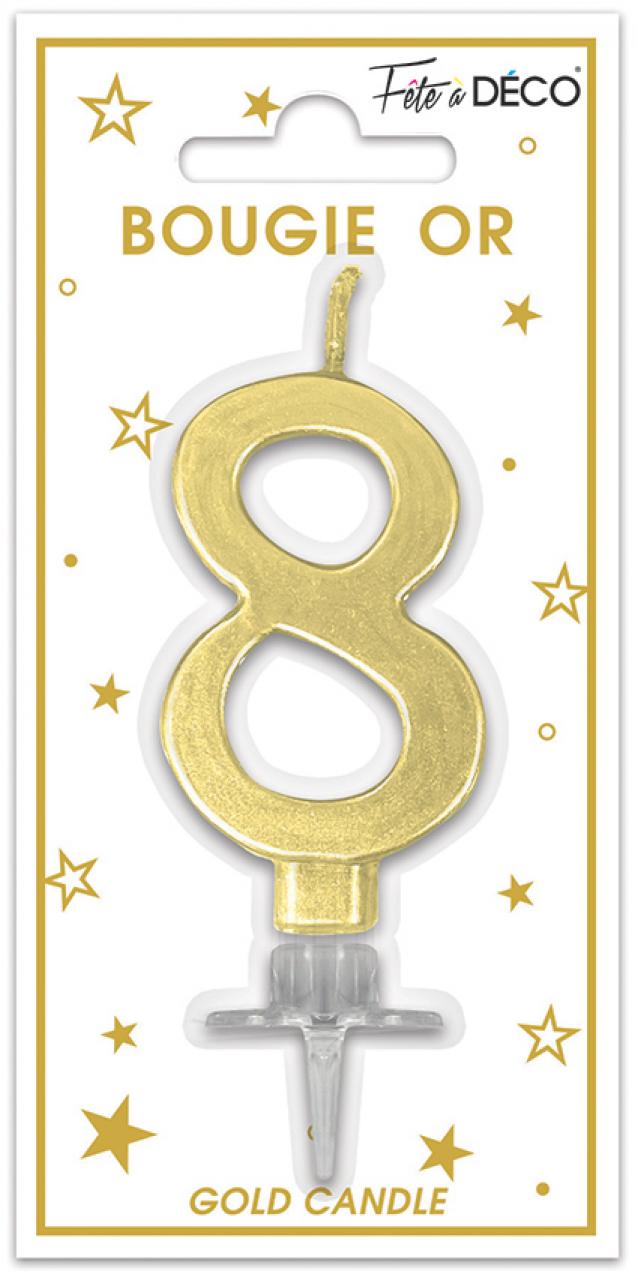 Goldene Metallic-Kerze 8