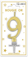 Metallische Kerze Gold 9