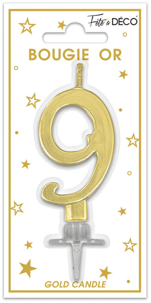 Metallische Kerze Gold 9