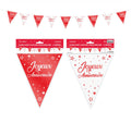 Girlande Wimpelkette „Alles Gute zum Geburtstag“ Metallic 6 Meter rot