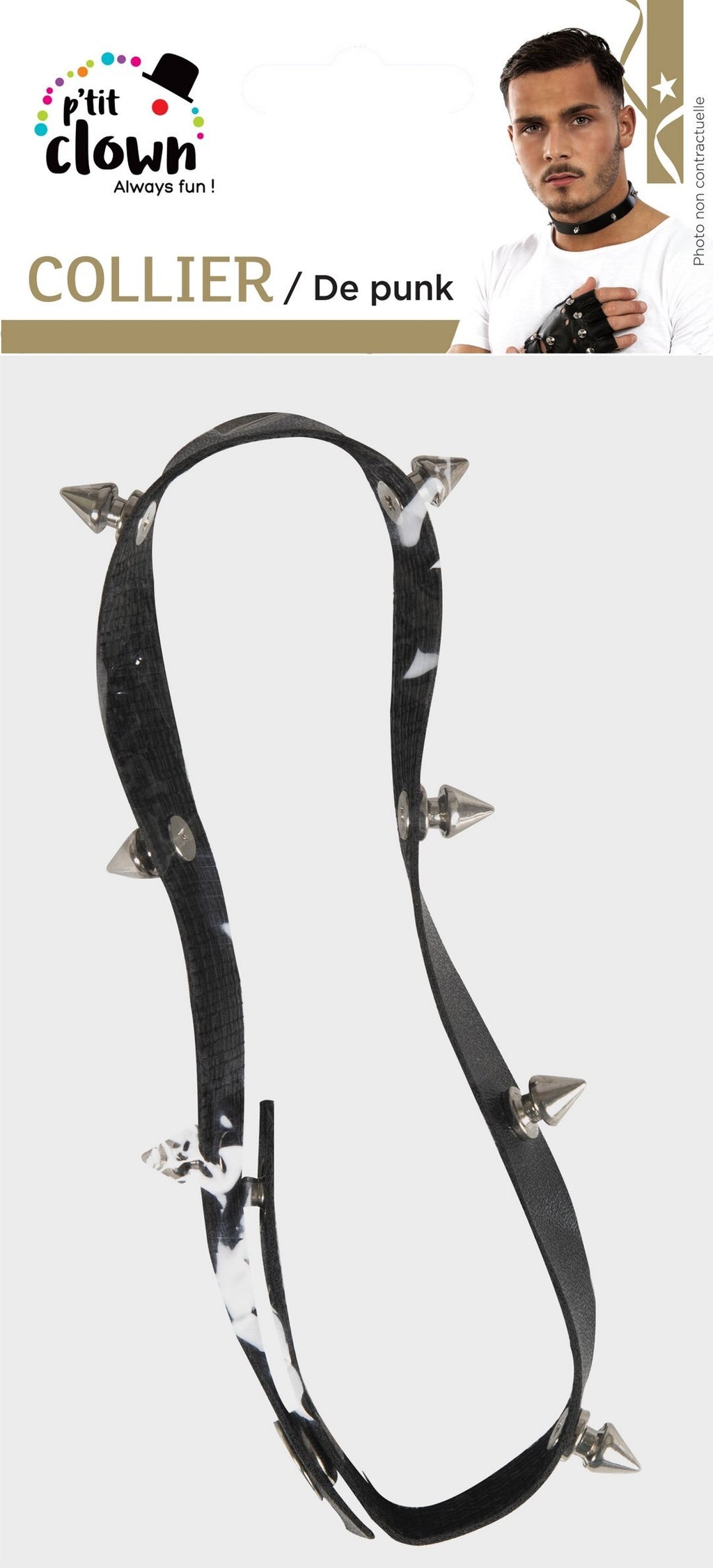 Collier de punk - noir