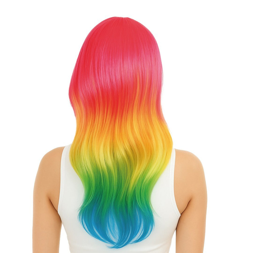 Long straight wig - multicoloured