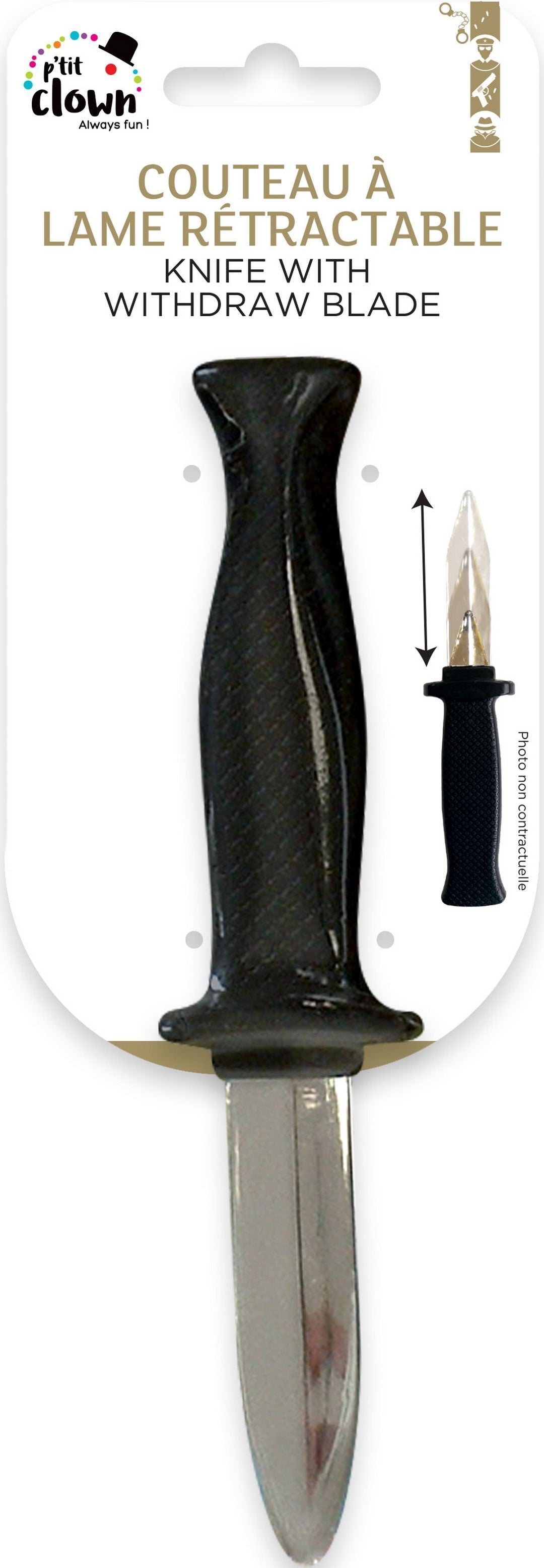 Couteau à lame rétractable - 18 cm