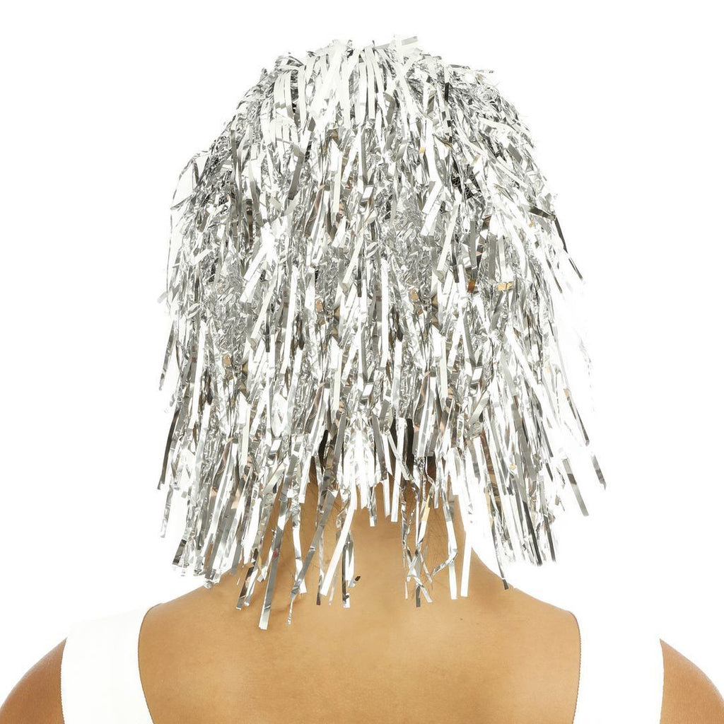 Perruque disco métallique - argent