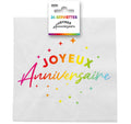 Servietten Geburtstag x24 metallisch Mehrfarbig